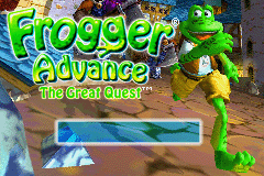 Frogger Advance - The Great Quest Title Screen